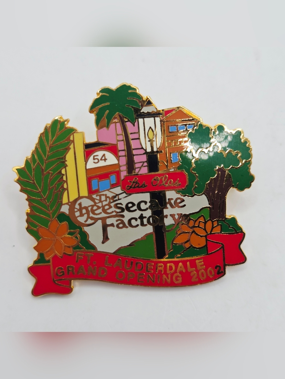 THE CHEESECAKE FACTORY PIN FT LAUDERDALE GRAND OPENING STREET SCAPE LOGO